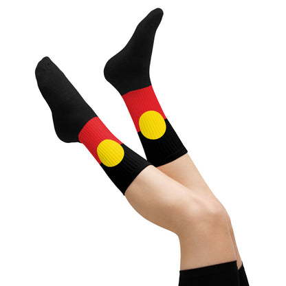 Aboriginal Flag Crew Socks