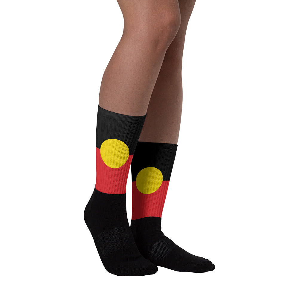 Aboriginal Flag Crew Socks