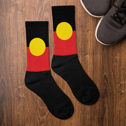Aboriginal Flag Crew Socks