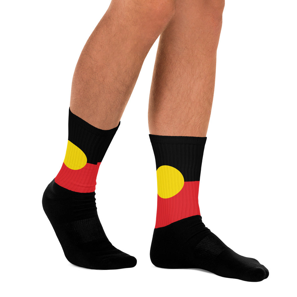 Aboriginal Flag Crew Socks