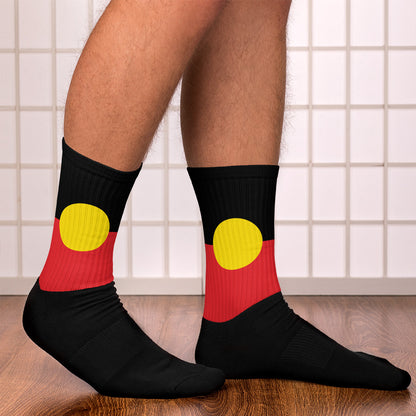 Aboriginal Flag Crew Socks