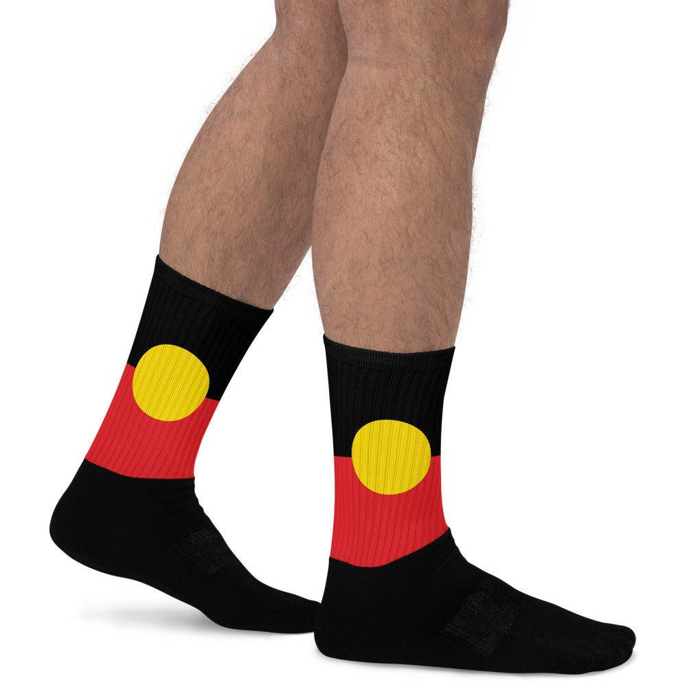 Aboriginal Flag Crew Socks