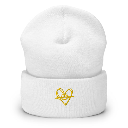 Cuffed Beanie (Yellow Heart)(Mob Only)