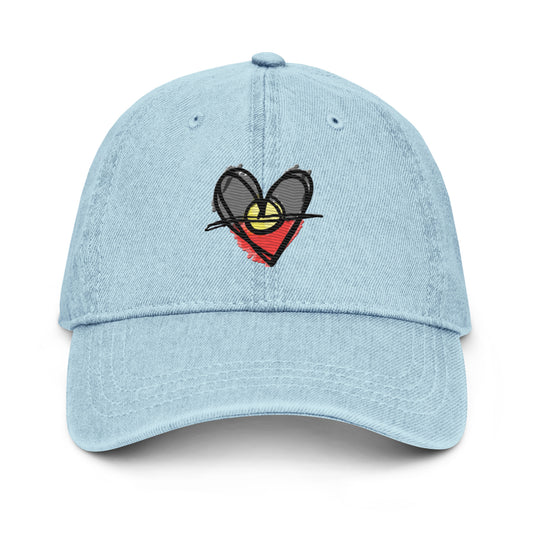 Denim Hat (Aboriginal Flag Heart)