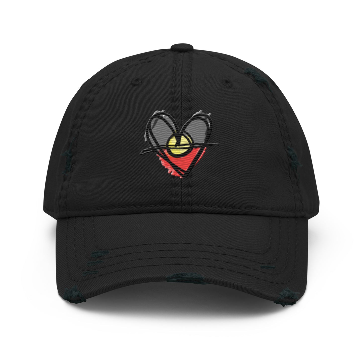 Distressed Dad Hat (Aboriginal Flag Heart)