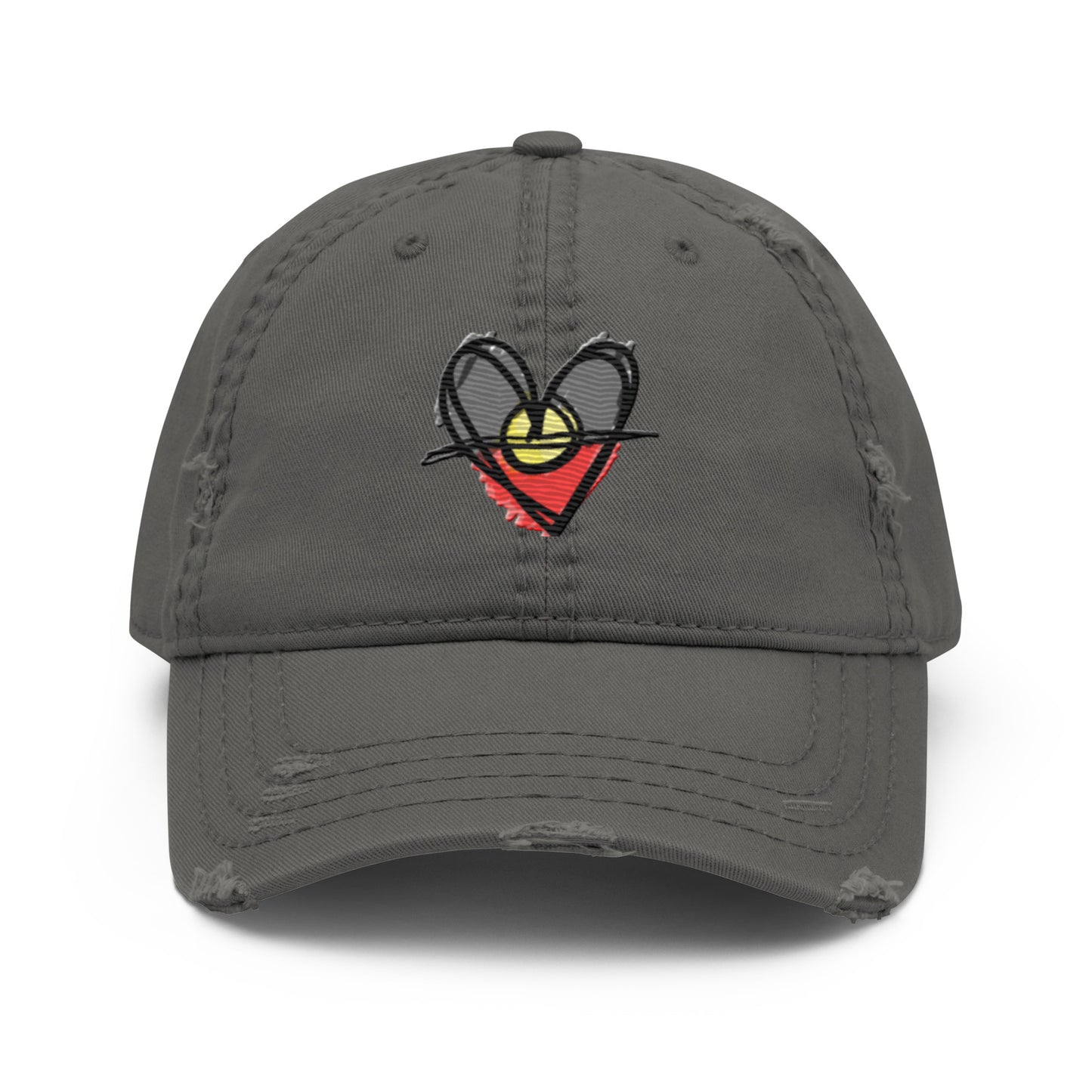 Distressed Dad Hat (Aboriginal Flag Heart)