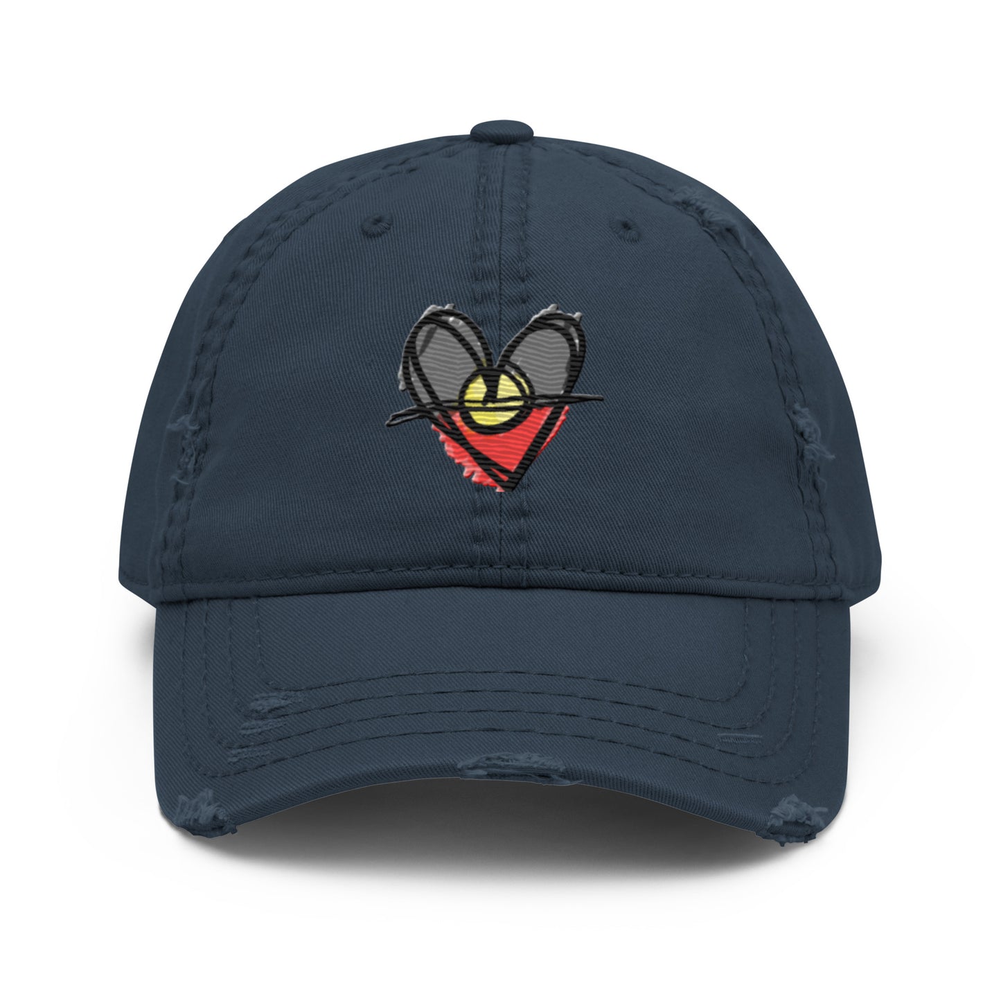 Distressed Dad Hat (Aboriginal Flag Heart)