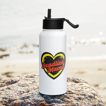 Stainless Steel Water Bottle With a Straw Lid