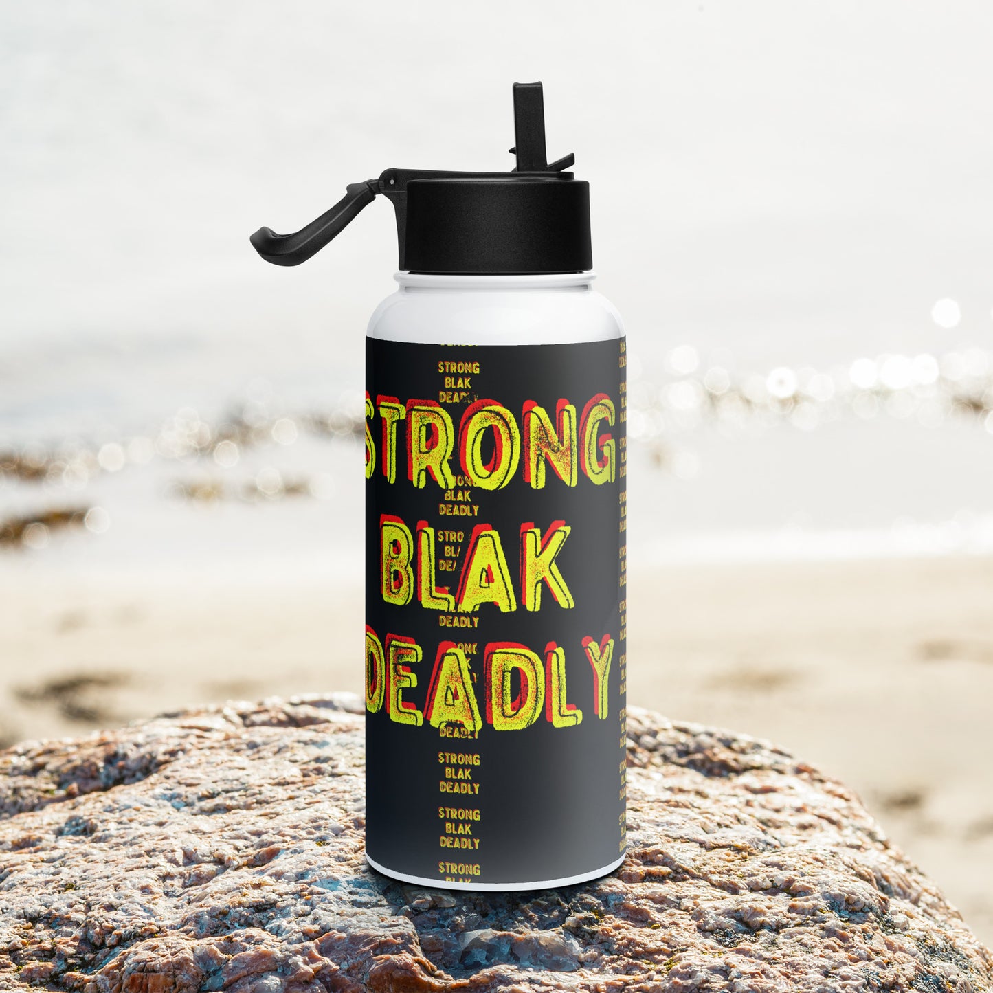 Stainless Steel Water Bottle With a Straw Lid