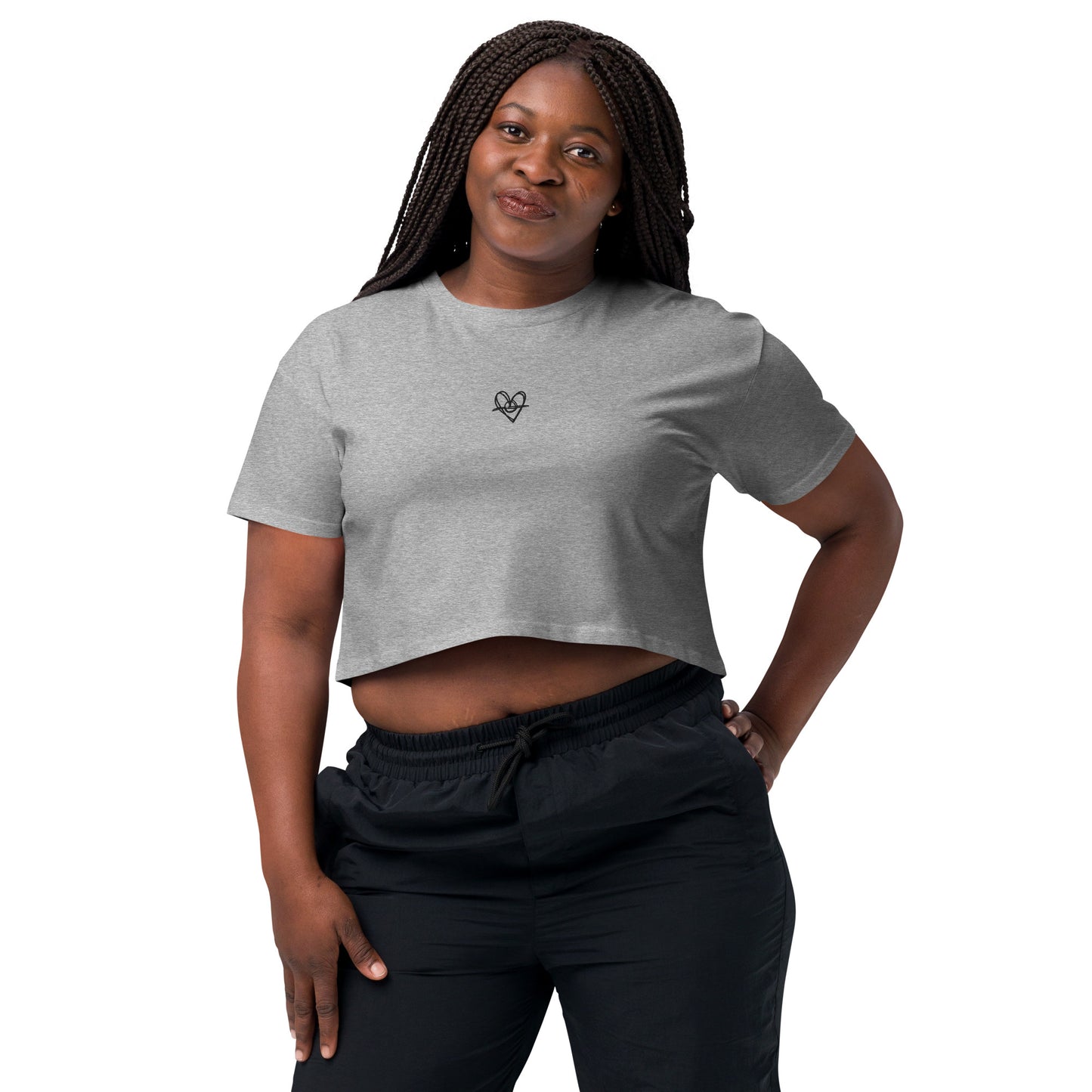 Women’s crop top (Black Heart)(Mob Only)