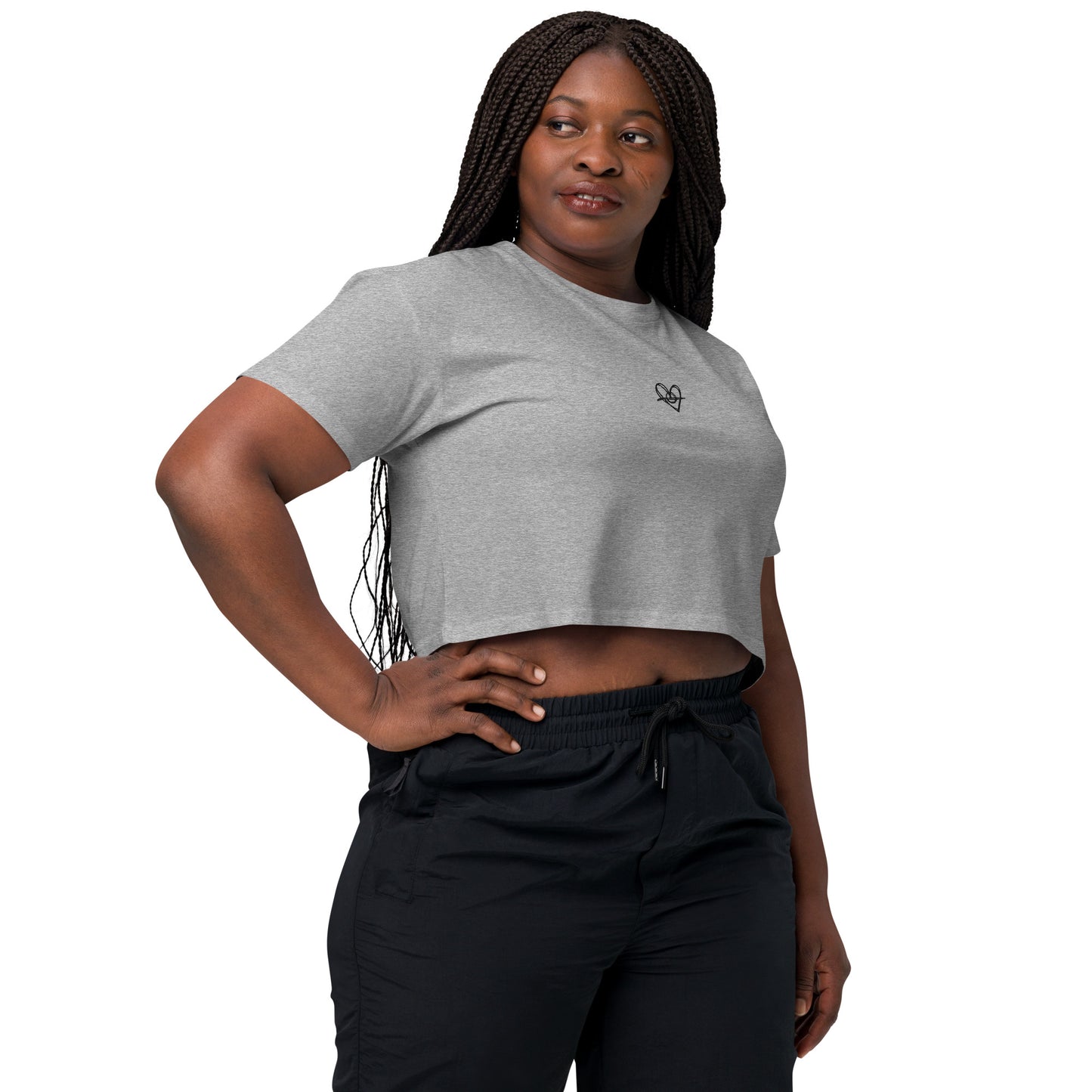 Women’s crop top (Black Heart)(Mob Only)