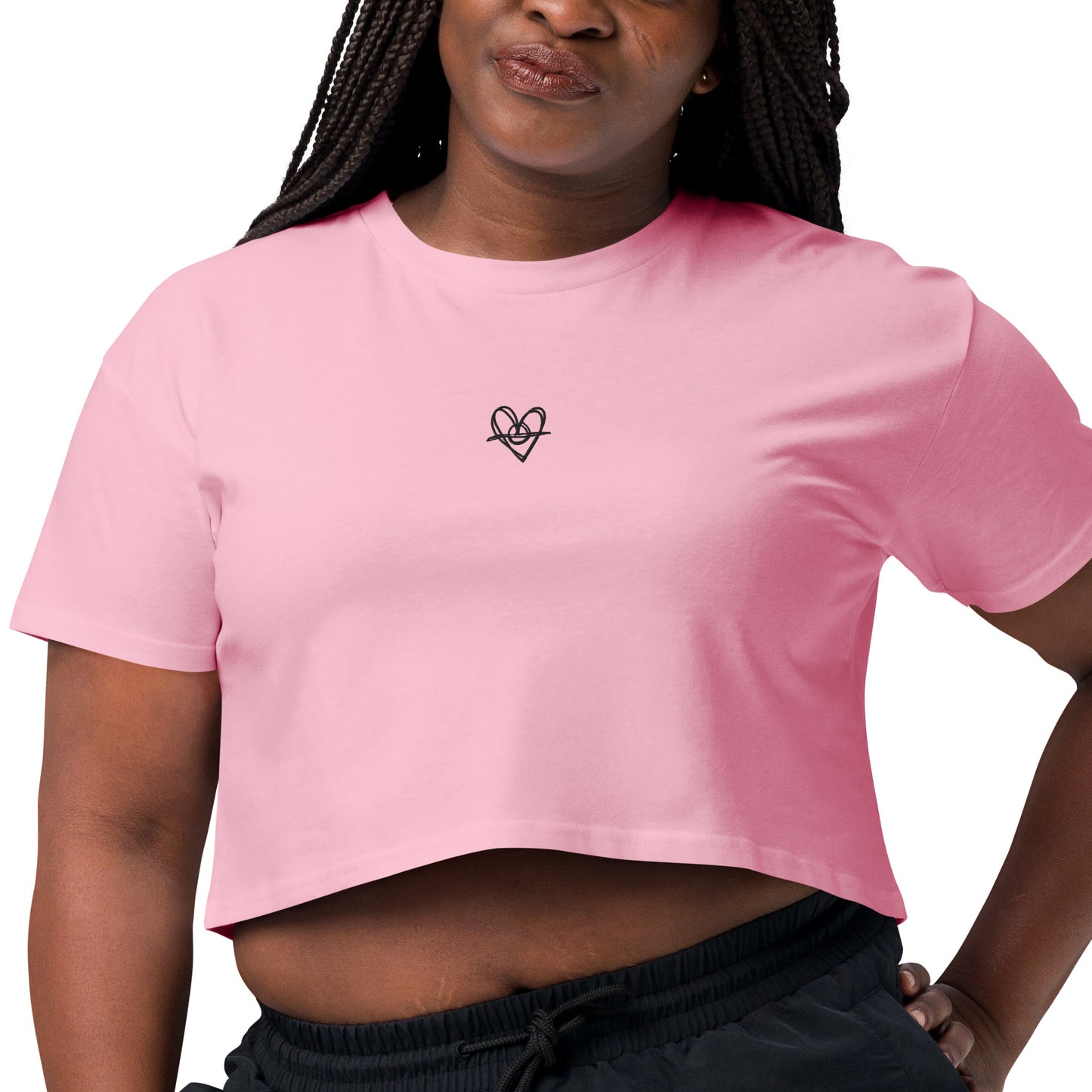 Women’s crop top (Black Heart)(Mob Only)