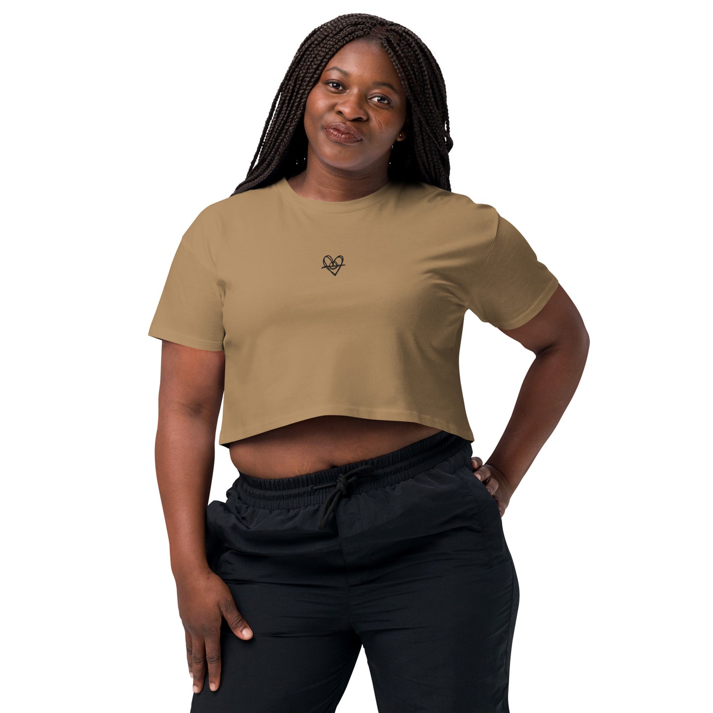 Women’s crop top (Black Heart)(Mob Only)