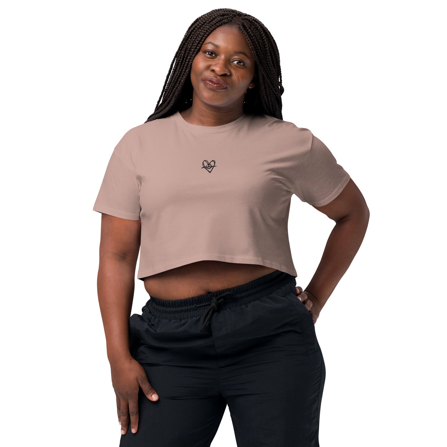 Women’s crop top (Black Heart)(Mob Only)