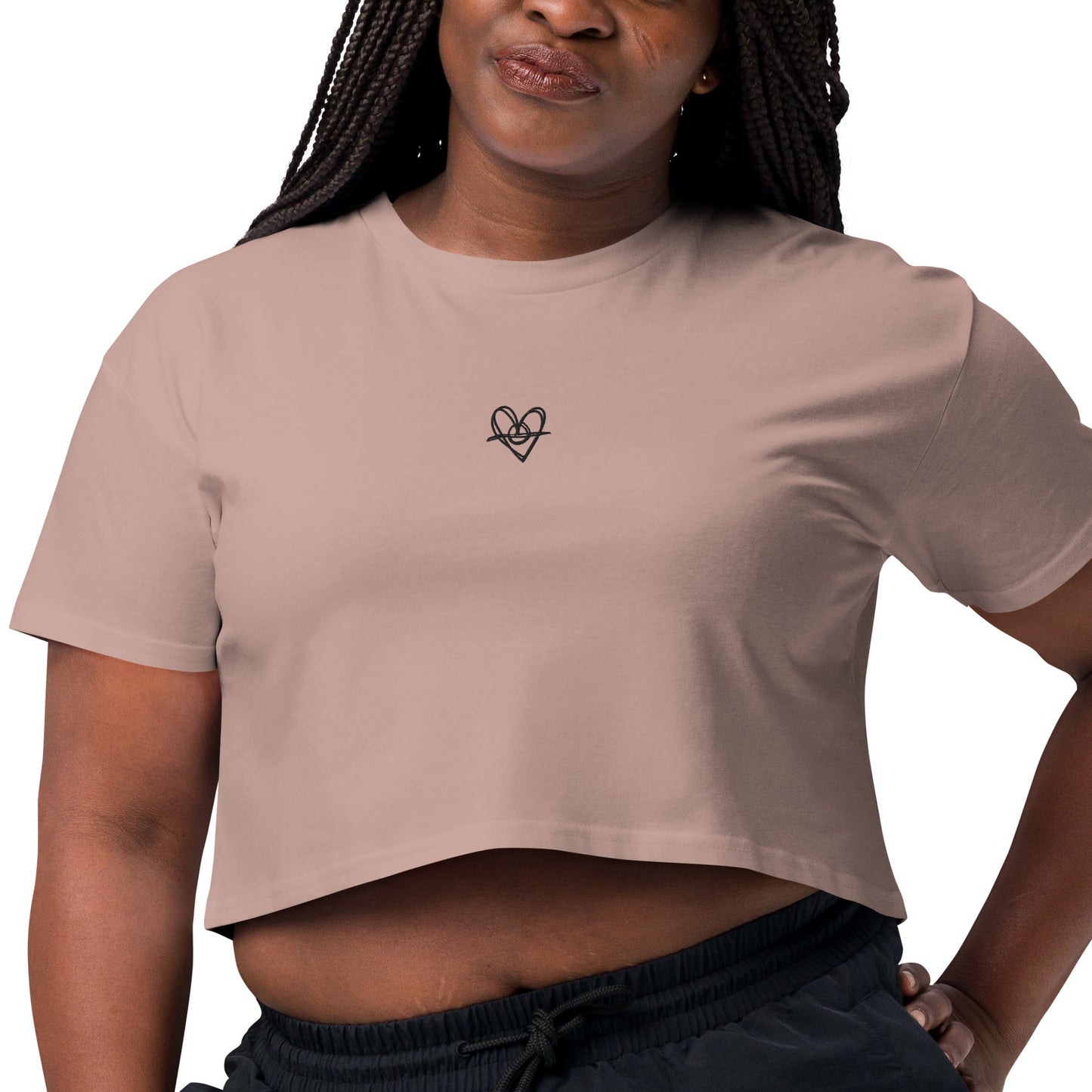 Women’s crop top (Black Heart)(Mob Only)