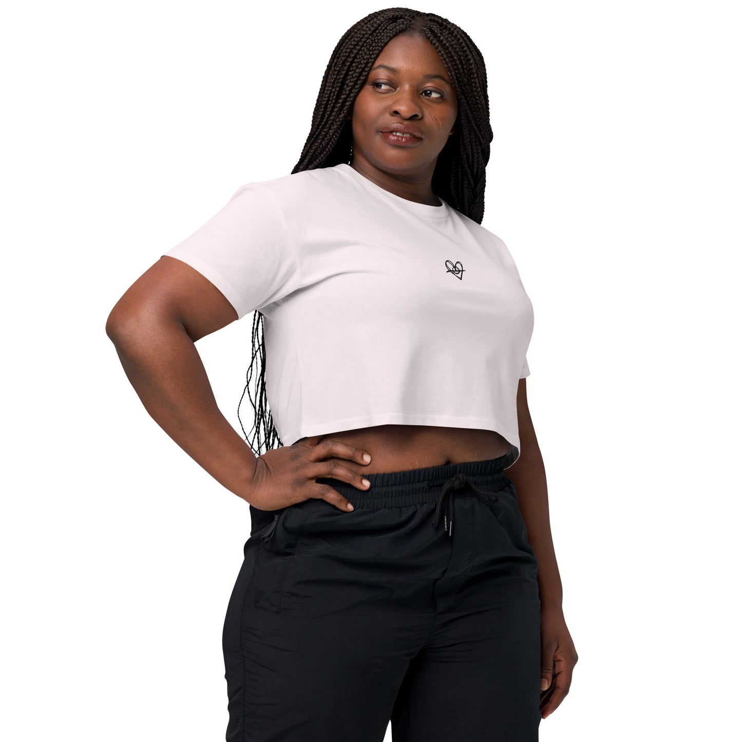 Women’s crop top (Black Heart)(Mob Only)