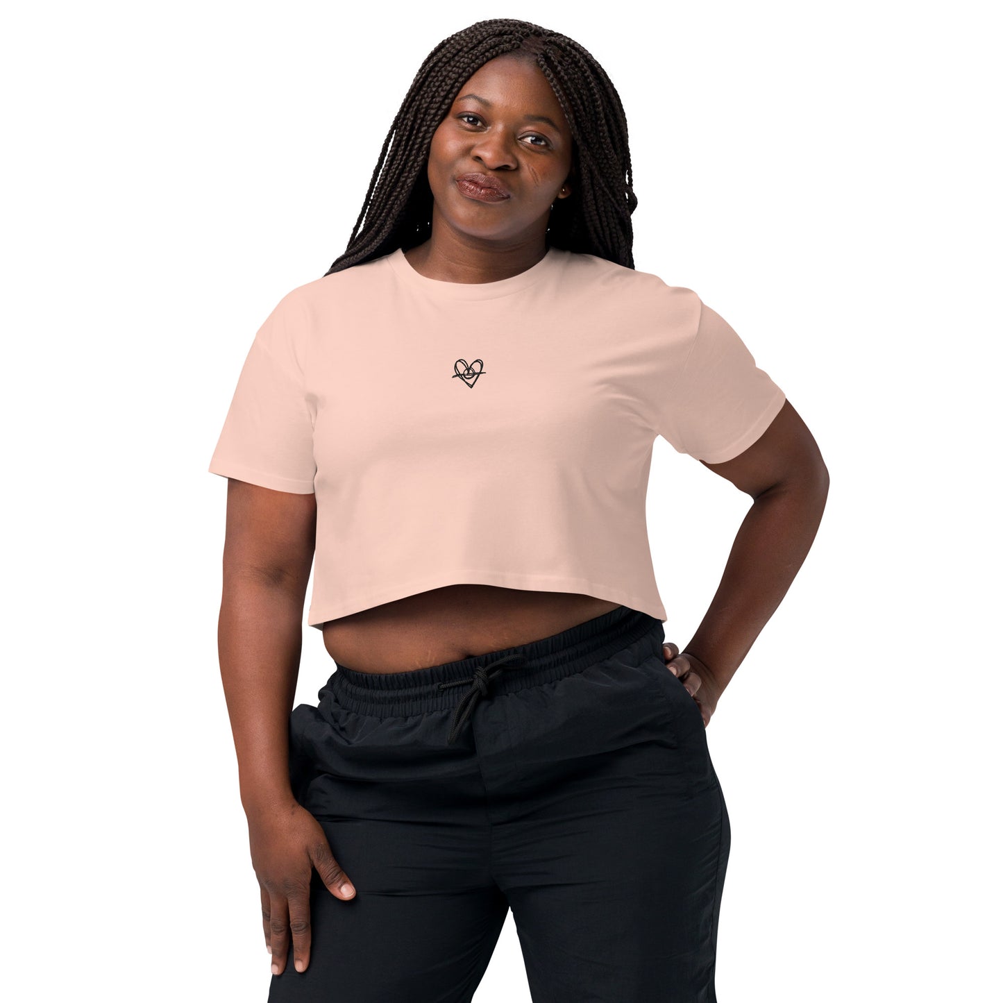 Women’s crop top (Black Heart)(Mob Only)