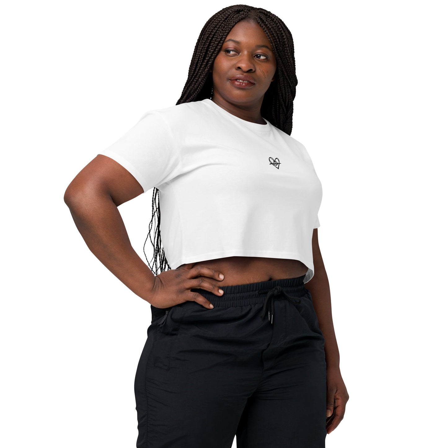 Women’s crop top (Black Heart)(Mob Only)