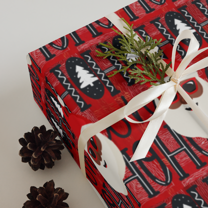 Christmas Wrapping Paper - Cool Blak Santa