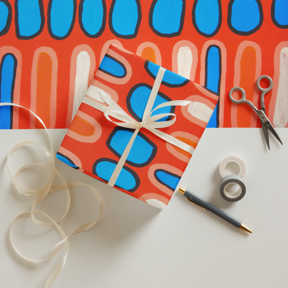 Wrapping Paper - Orange Lines