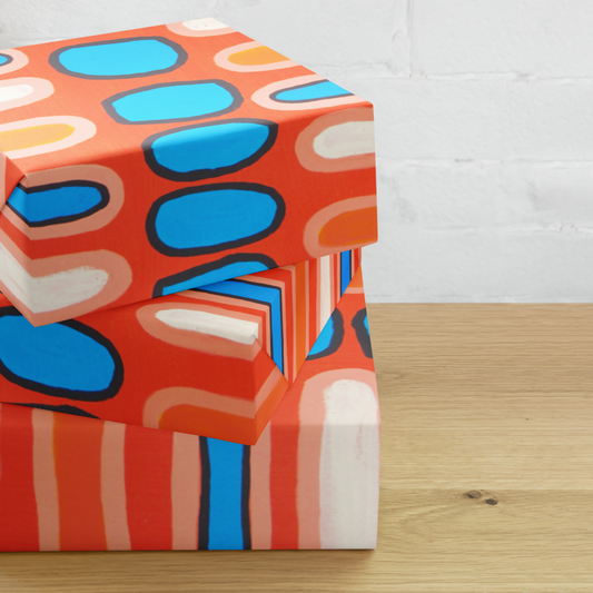 Wrapping Paper - Orange Lines