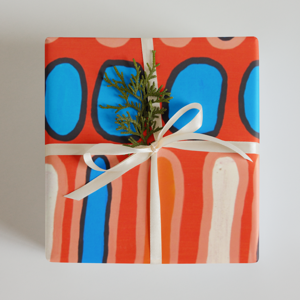 Wrapping Paper - Orange Lines