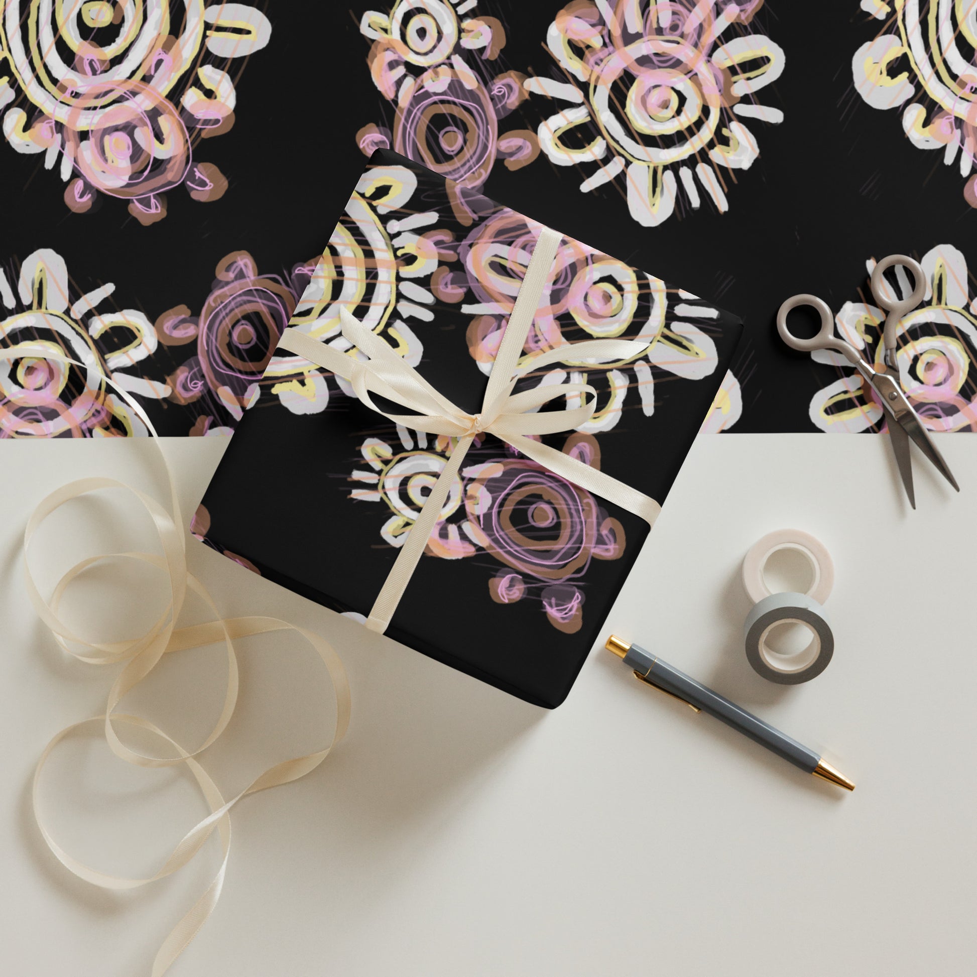 Wrapping Paper Set (3 Sheets) - Mother & Daughter by Ebony Allen