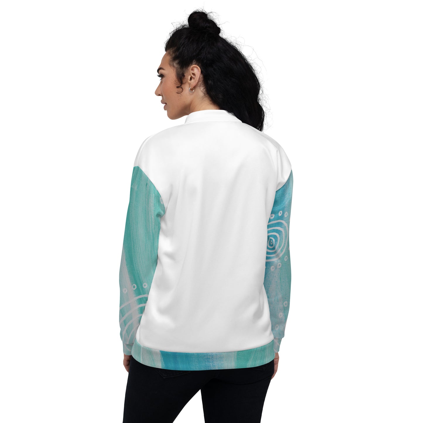 Bomber Jacket (Ebb and Flow - White V1)