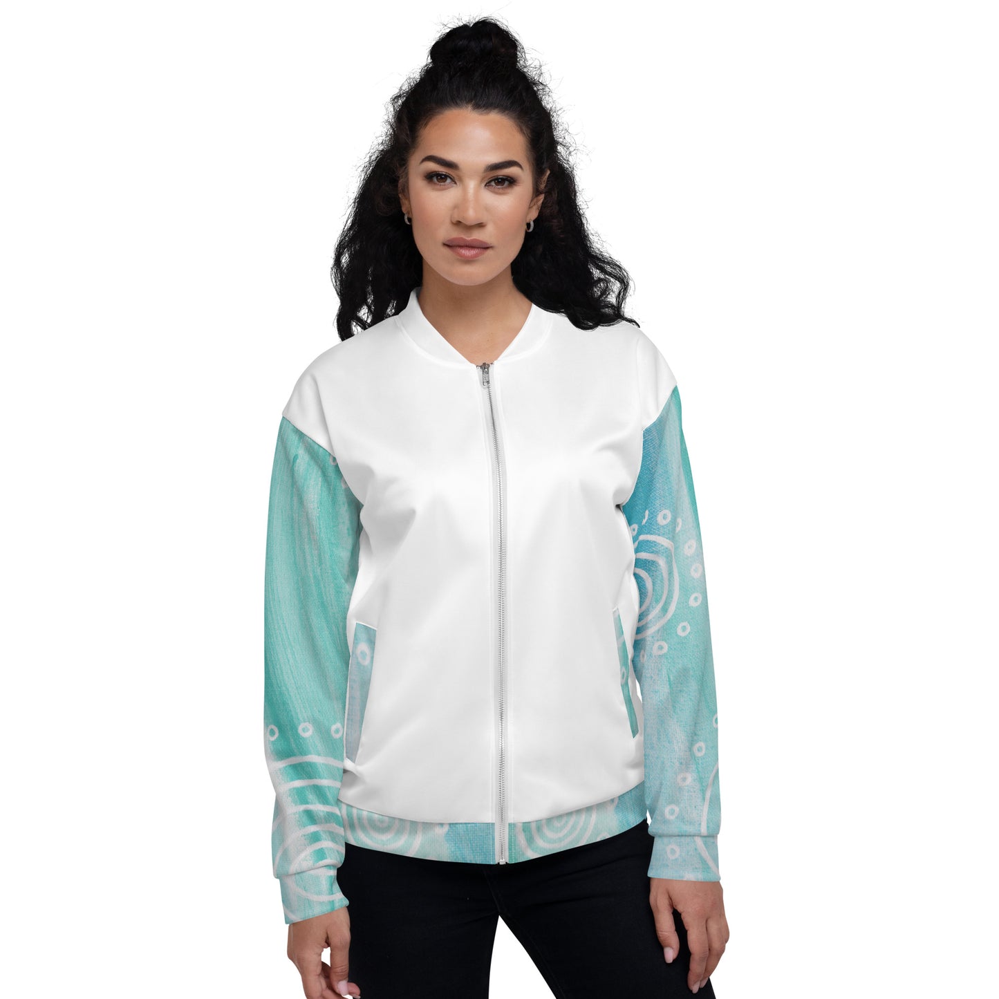 Bomber Jacket (Ebb and Flow - White V1)